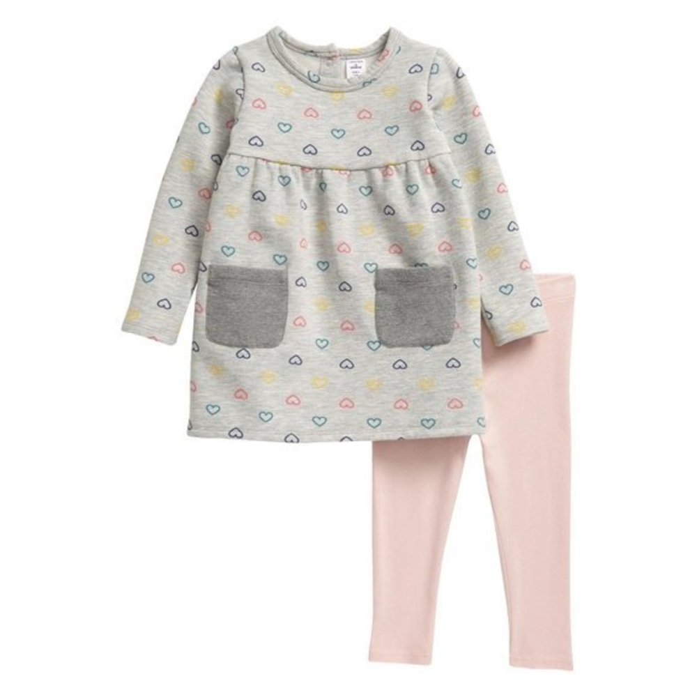 NORDSTROM Print Dress & Leggings - Newborn